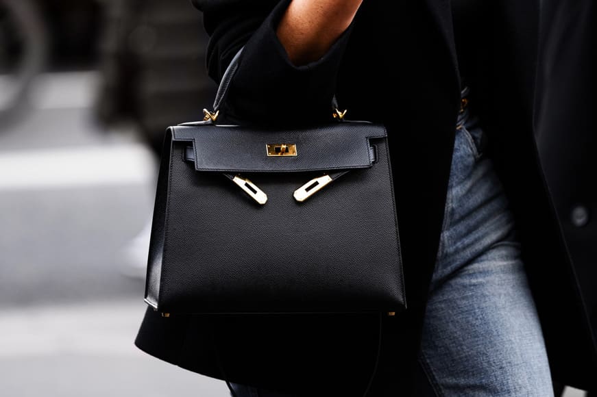 Hermès Black Epsom Leather Sellier Kelly Handbag