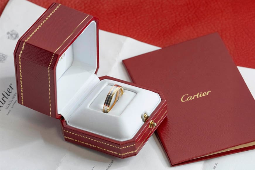 Gold jewellery - Cartier Trinity Ring in original box
