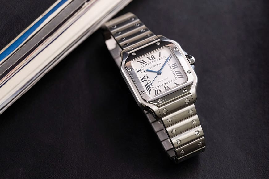 Cartier Santos With A Metal Bracelet