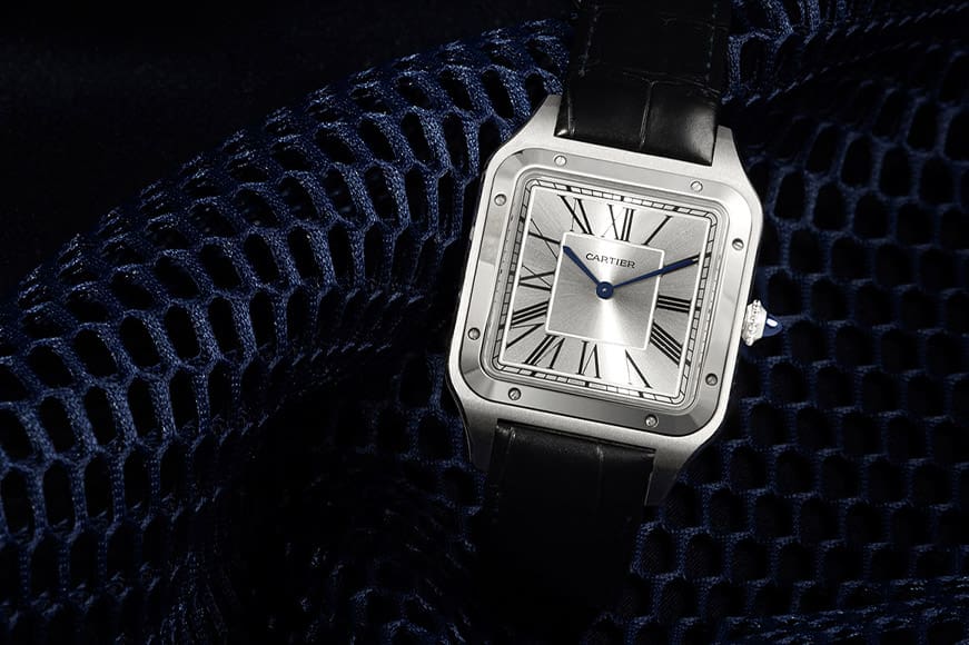 Cartier Santos With A Leather Strap