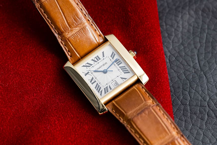 Real Vintage Cartier Watch With A Leather Strap