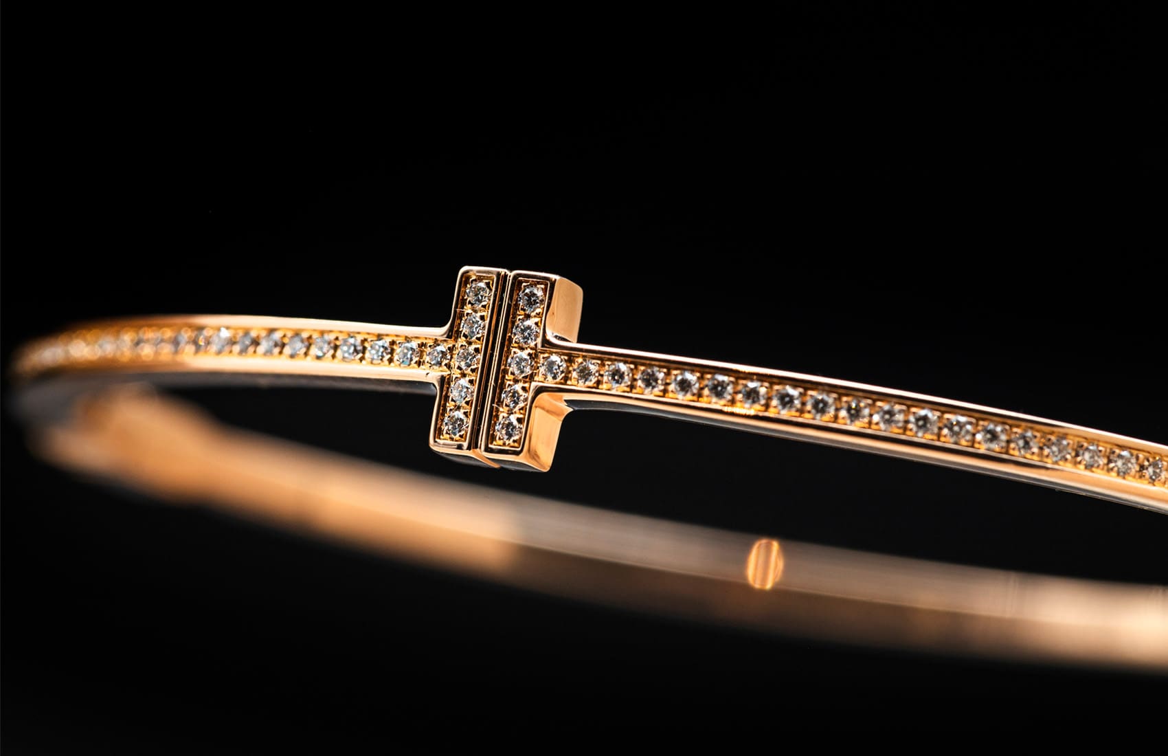 Tiffany Rose Gold Diamond T Bracelet
